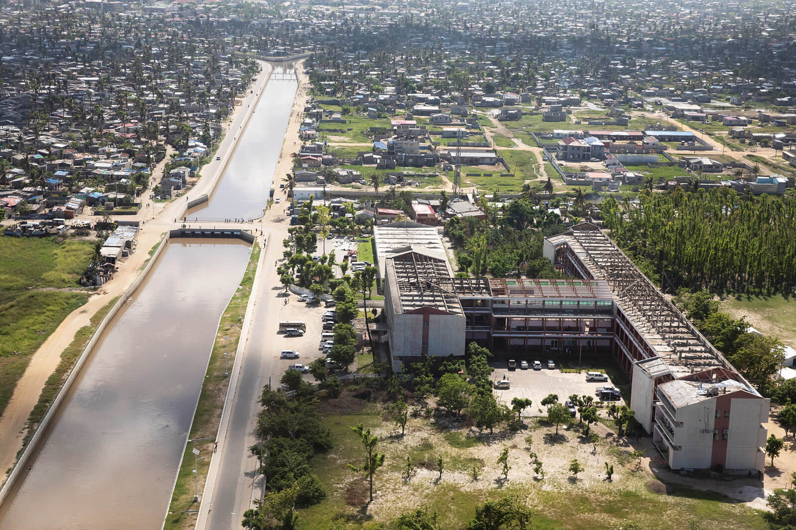 A view of Beira, Mozambique after the impact from cyclone Idai, May 3, 2019.