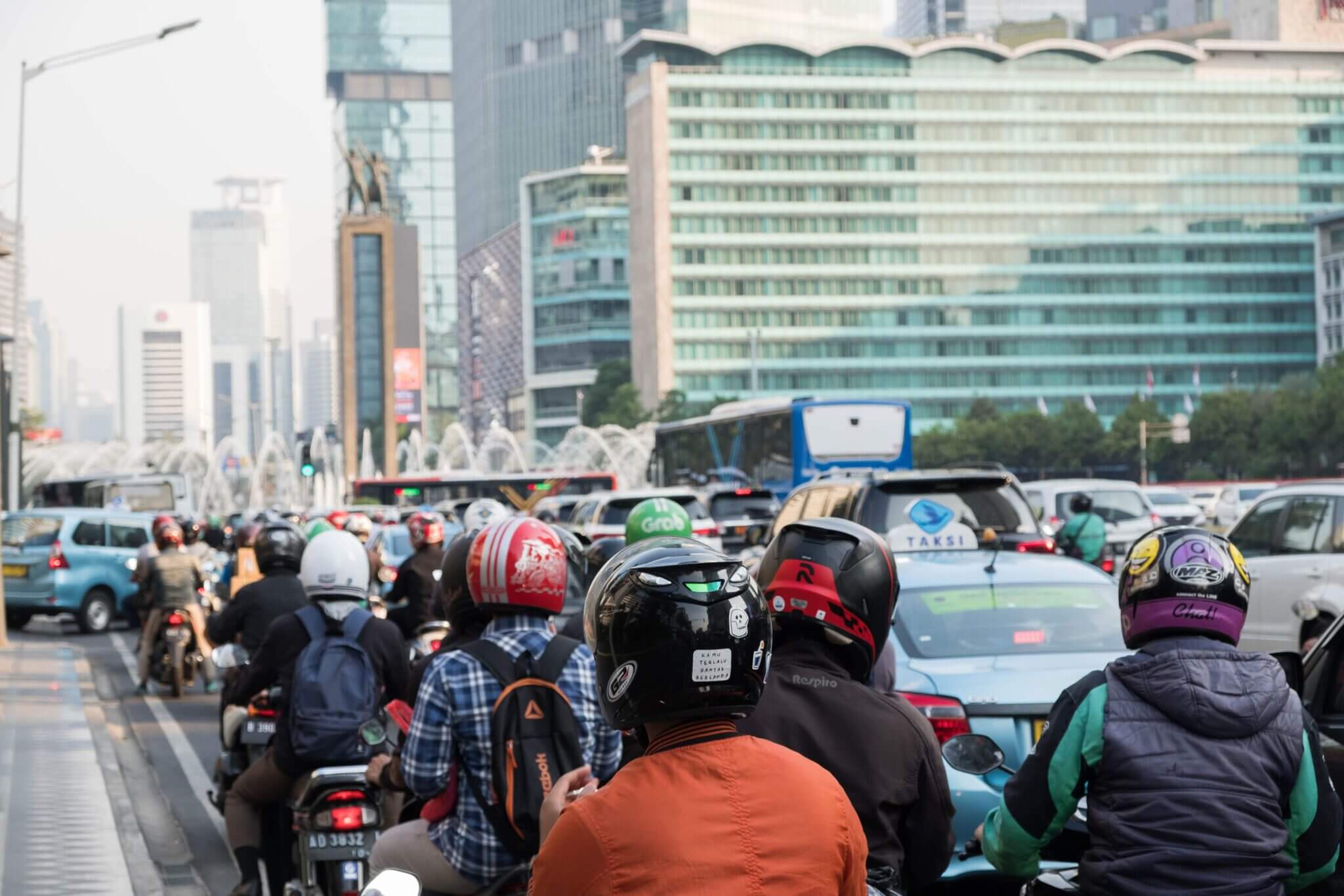 Stau in Indonesiens Hauptstadt Jakarte