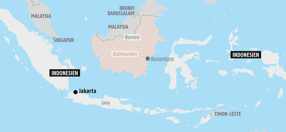 Karte Indonesiens